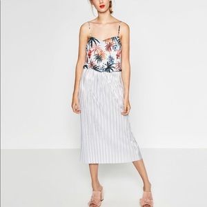 Zara size medium metallic and tropical dress